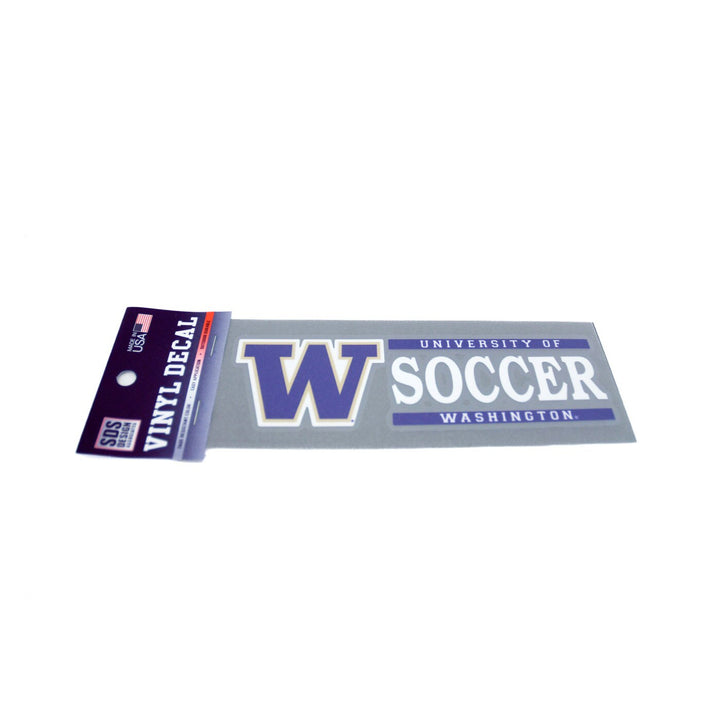 SDS W U of W Soccer Vinyl Decal 6" x 2"