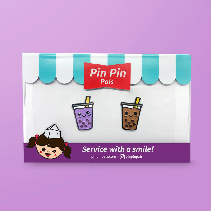 Pals & Co. Boba Best-Teas Enamel Pin Set