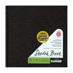 Photo of Pentalic Black 7" x 7" 70 lb. Hardbound Sketch Book.