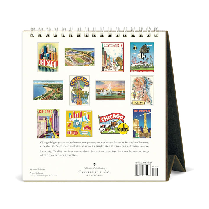 Cavallini Chicago 2026 Desk Calendar