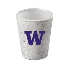 RFSJ White W Purple Speckled Shot Glass 1.5oz