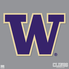 Photo of SDS W Purple Fill Gold Outline Cling Inside Application Decal 3".