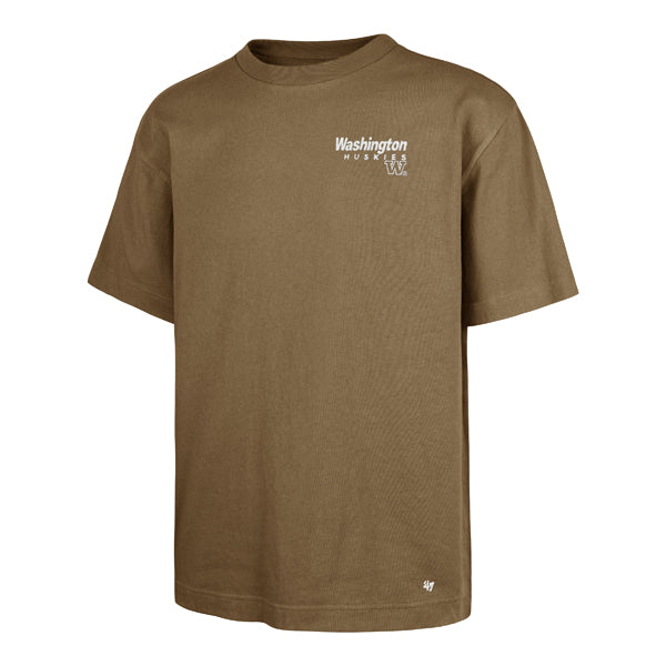 47 Brand Men's Washington Huskies Embroidered Lateral Foundation Heavy Tee