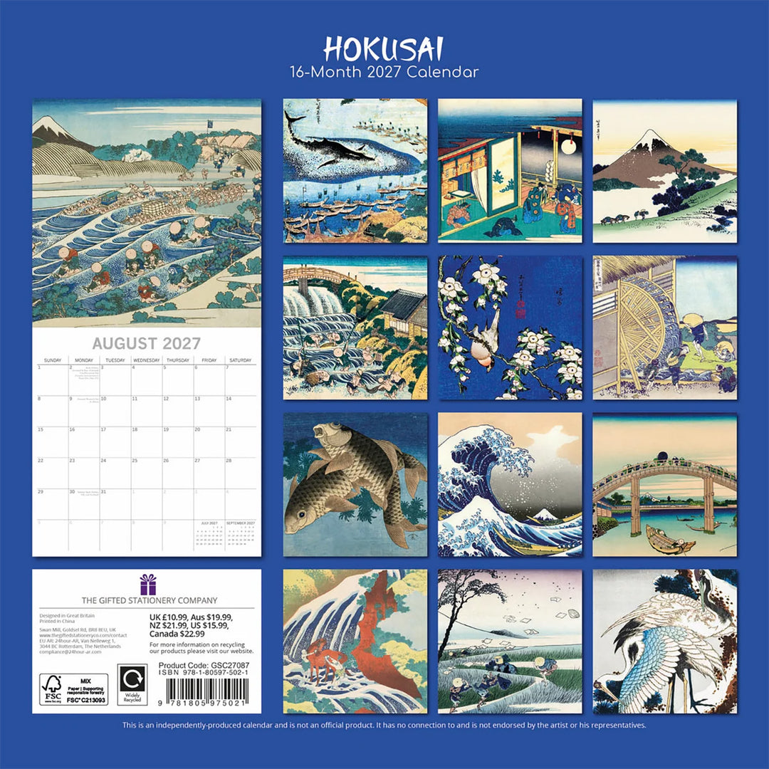 2027 Hokusai Wall Calendar