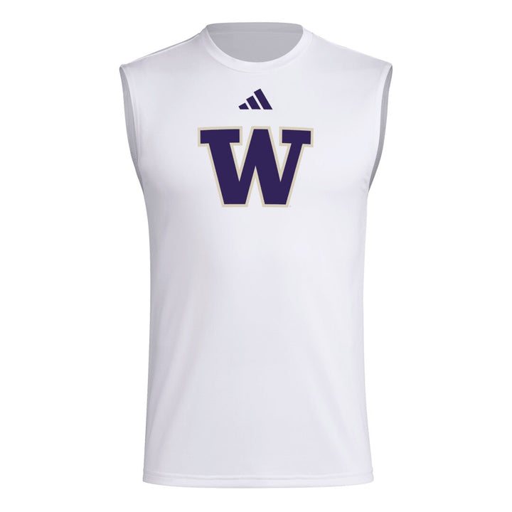 adidas Men's W Logo Sleeveless Pregame Tee