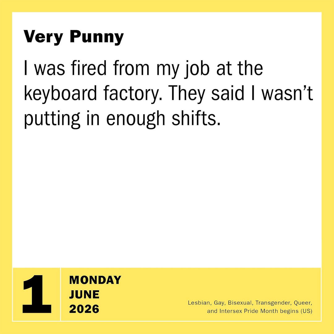 290 Bad Jokes & 75 Punderful Puns Page-A-Day Calendar 2026