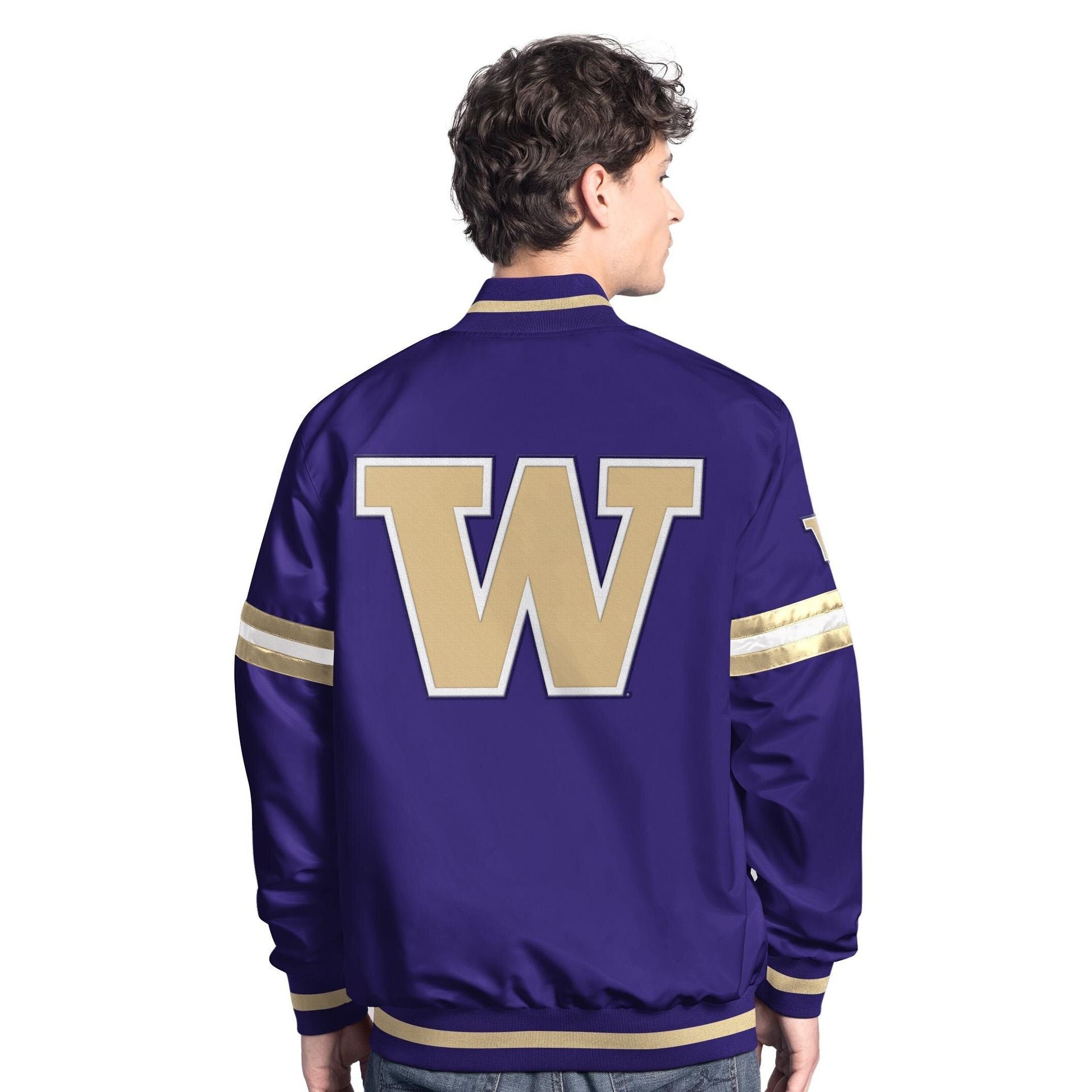 Starter Men's Washington Huskies Satin Varsity Jacket – University