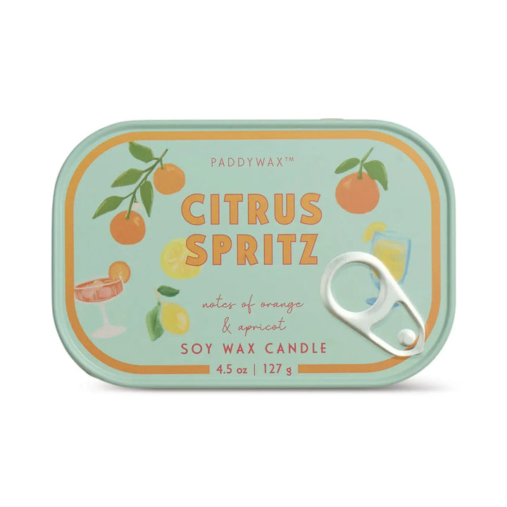 Paddywax Bistro Orange Citrus Spritz Tin Candle 4.5oz