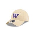 New Era Khaki Washington Huskies W Logo Casual Classic Adjustable Hat thumbnail