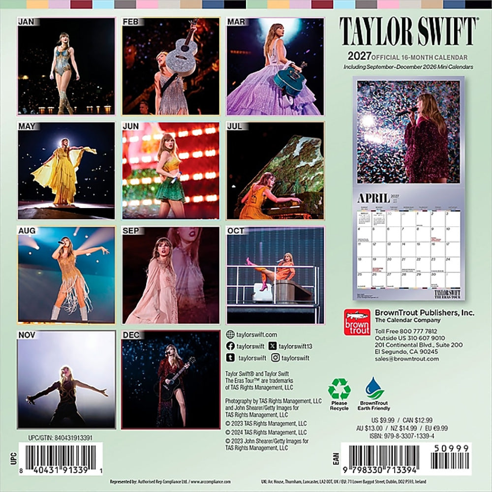 2027 Taylor Swift Mini Calendar