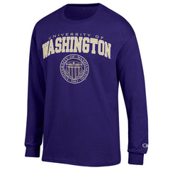 Photo of Champion Unisex Washington Official Seal Long Sleeved Tee.
