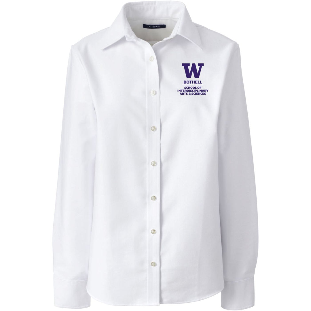 Lands' End Women's UW Bothell Interdisciplinary Arts & Sciences Long Sleeve Oxford Shirt