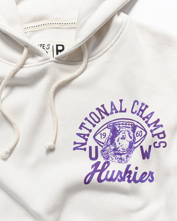 ROF Unisex 1960 National Champs W Husky Head Hoodie