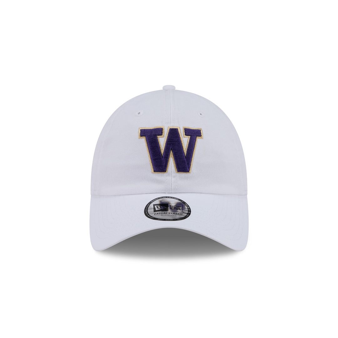 New Era White Washington Huskies W Logo Casual Classic Adjustable Hat