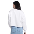 GIII Women's Washington Huskies SS26 Mega Print Cropped Long Sleeve White Back thumbnail