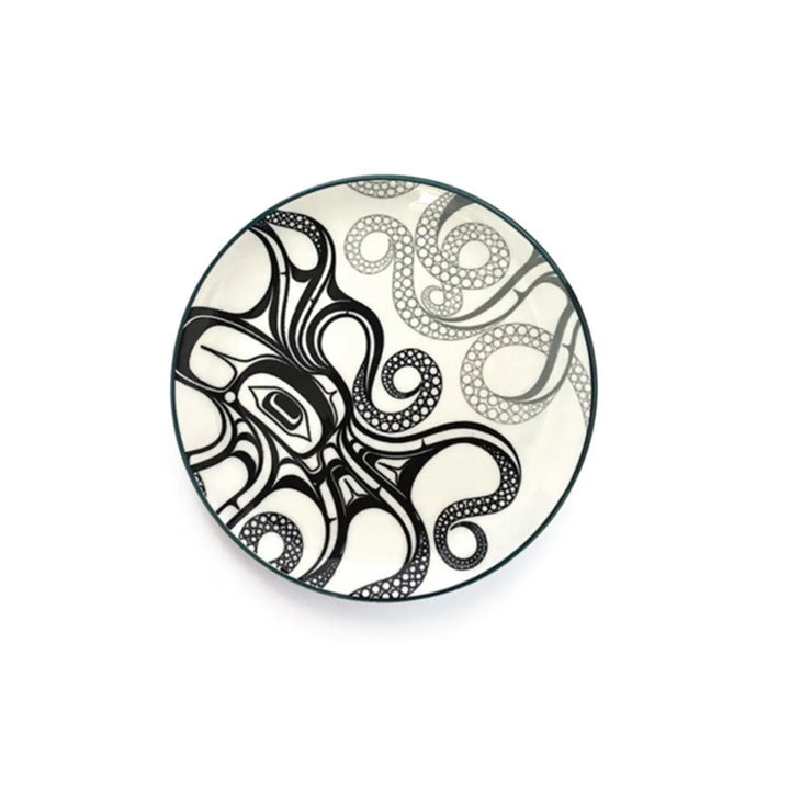 Native Northwest Octopus Porcelain Art Plate
