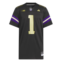 adidas Men's Black Alternate Washington Huskies Football Jersey