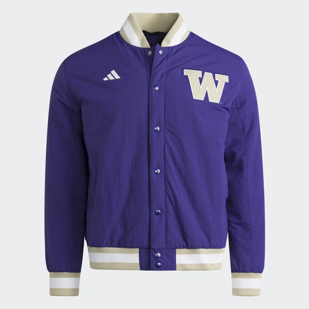 adidas Men's W Huskies Coaches Bomber Jacket