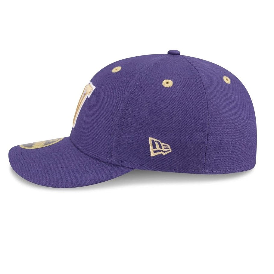 New Era Purple Washington Huskies SS26 Low Profile 59Fifty Fitted Hat