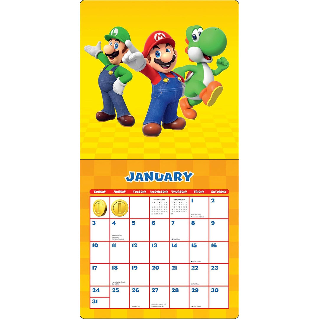 Super Mario 2027 Wall Calendar