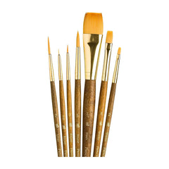 Photo of Princeton Artist Gold Taklon Value Brush Set 7 Count.