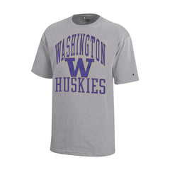Photo of Champion Kids' Grey Washington W Huskies Mega Tee.