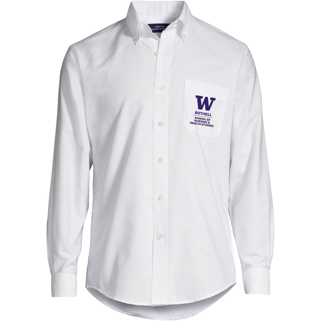 Lands' End Men's UW Bothell Nursing & Health Studies Long Sleeve Button Down Oxford Shirt