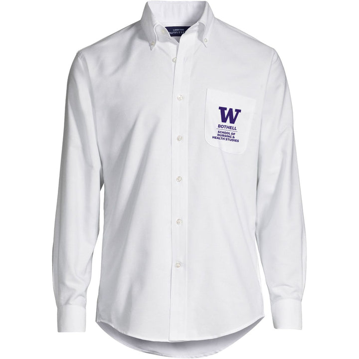 Lands' End Men's UW Bothell Nursing & Health Studies Long Sleeve Button Down Oxford Shirt
