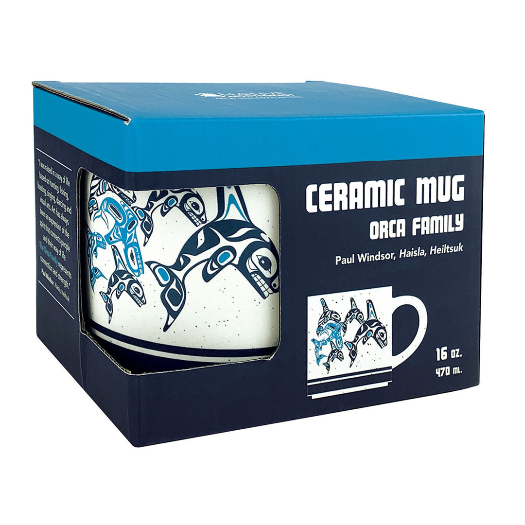 Native Northwest Orca Family Ceramic Mug 16oz