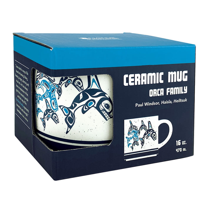 Native Northwest Orca Family Ceramic Mug 16oz