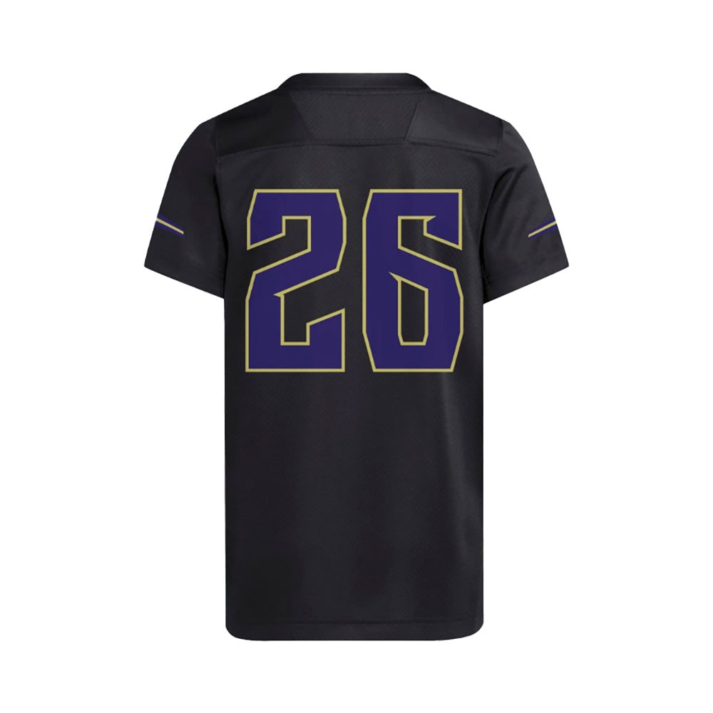 adidas Kids' Black Washington Huskies 2026 Off-Field Football Jersey