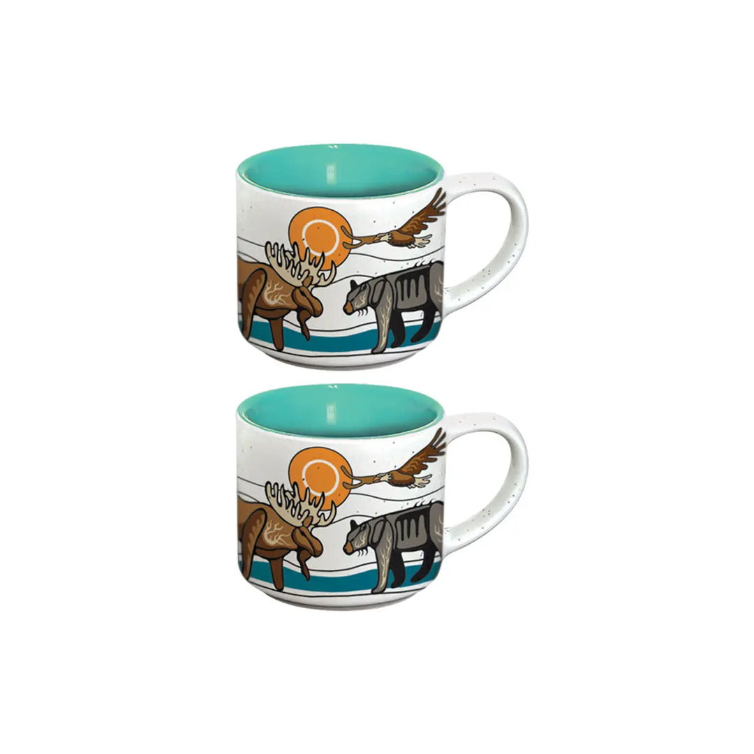 Native Northwest All My Relatives Ceramic Mugs Set of 2