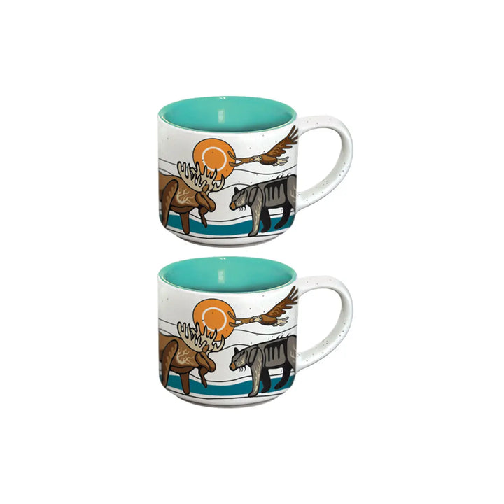 Native Northwest All My Relatives Ceramic Mugs Set of 2
