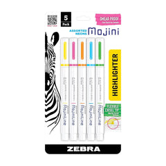 Photo of Zebra Mojini Highlighters Neon Set 5 Count.