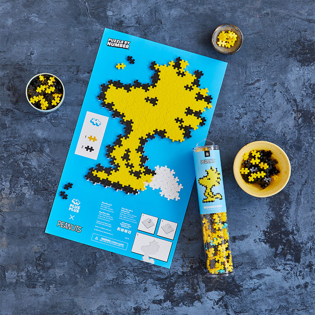 Plus-Plus Woodstock 275 pc Puzzle by Number Tube