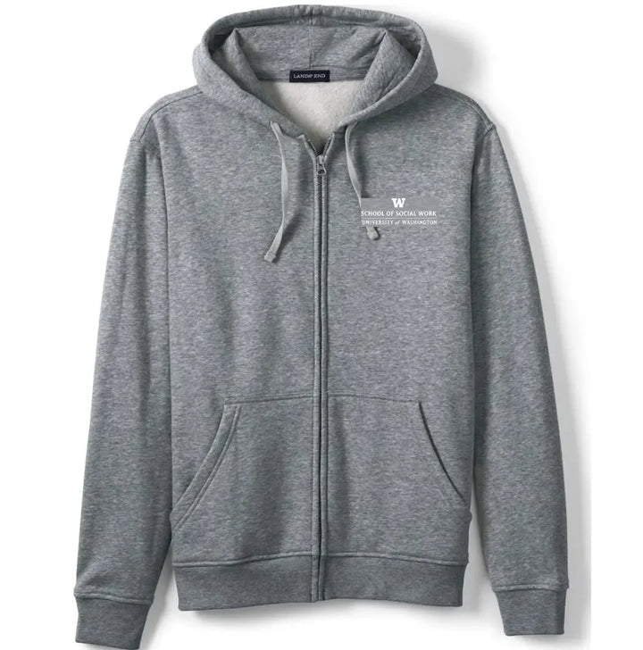 Lands' End Unisex UW School of Social Work Full Zip Hoodie Sweatshirt