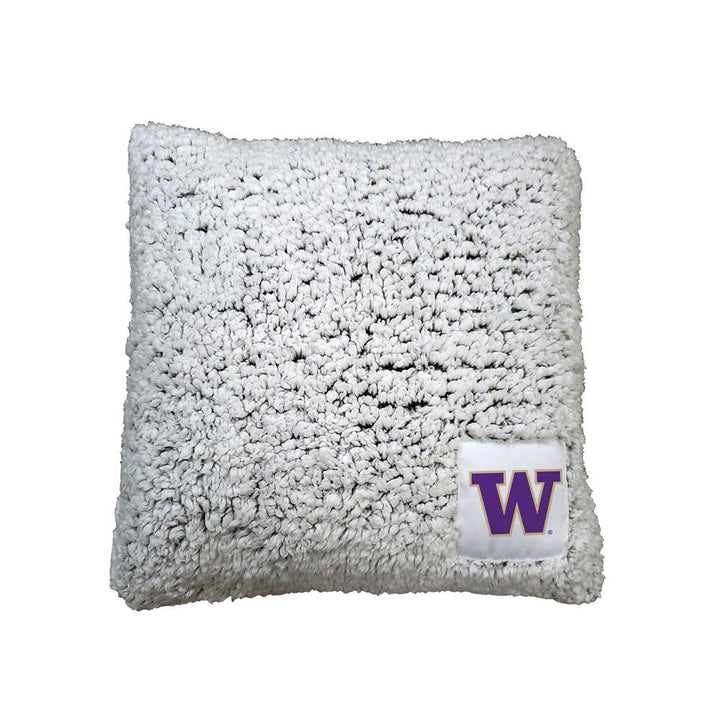 Logo W Frosty Sherpa Throw Pillow 16" x 16"