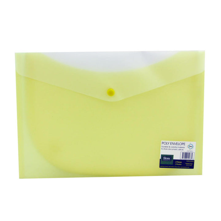 Filexec Two Pocket Snap Letter Size Poly Envelope