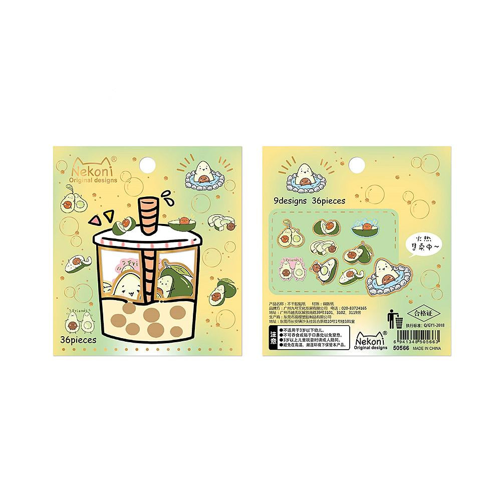 BC Mini Nekoni Avocado Boba Sticker Bag