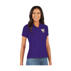 Antigua Women's Purple W Alumni Legacy Polo