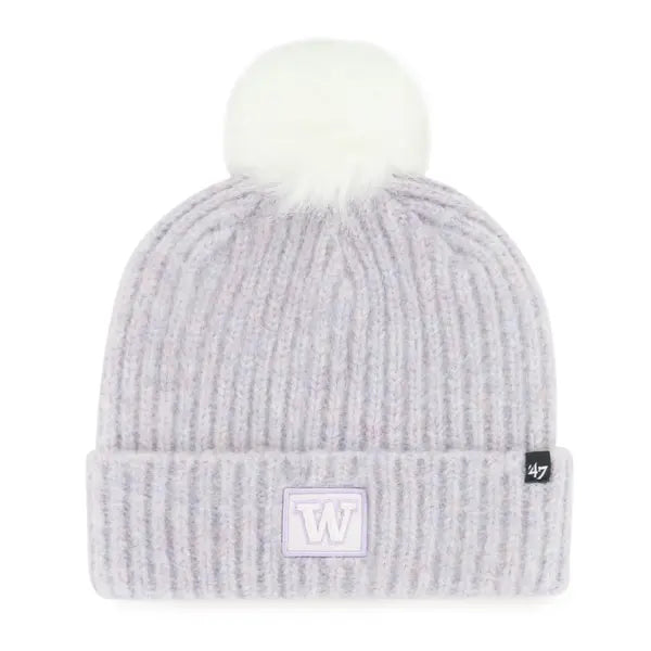47 Brand Women's Lavender Mellow Cuff Pom Beanie