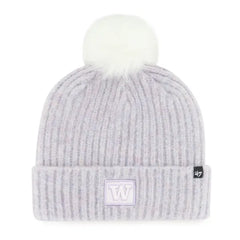 Photo of 47 Brand Women's Lavender Mellow Cuff Pom Beanie Front.