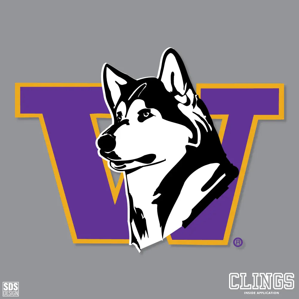 SDS Retro Dog W Cling Inside Application Decal 3"