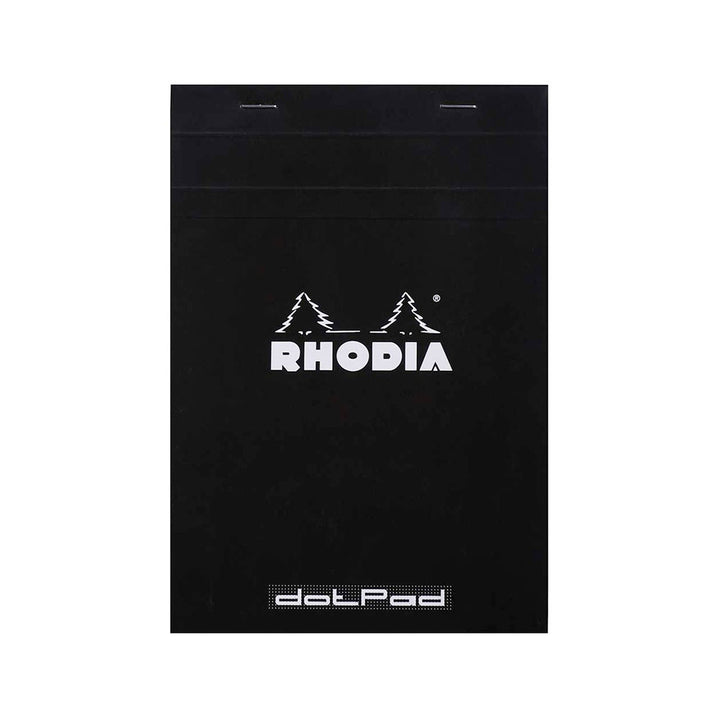 Rhodia Black 6"x8-1/4" Dot Top Stapled Pad 80ct