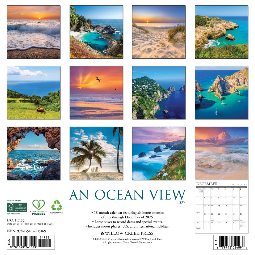 2027 An Ocean View Calendar