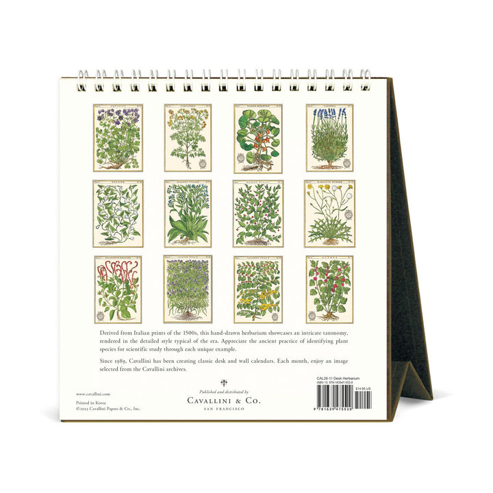 Cavallini Herbarium 2026 Desk Calendar