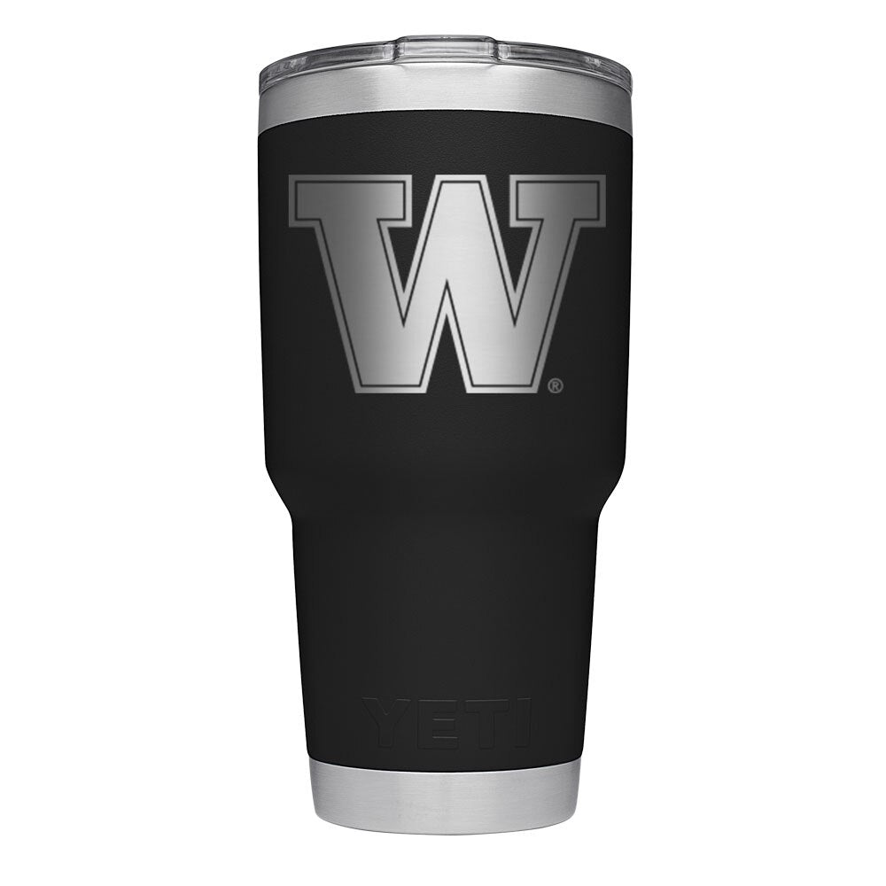 YETI Black W Rambler Tumbler with Magslider Lid 30oz