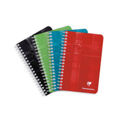 ClaireFontaine Assorted 3.5"x5.5" Lined Spiral Notebook 90ct