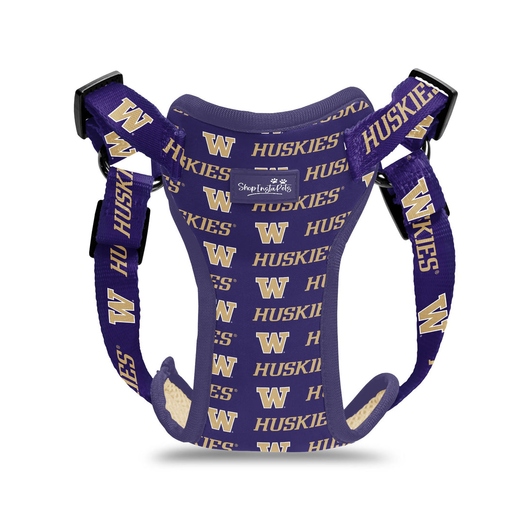 ShopInstaPets Purple W WA Huskies Pet Harness