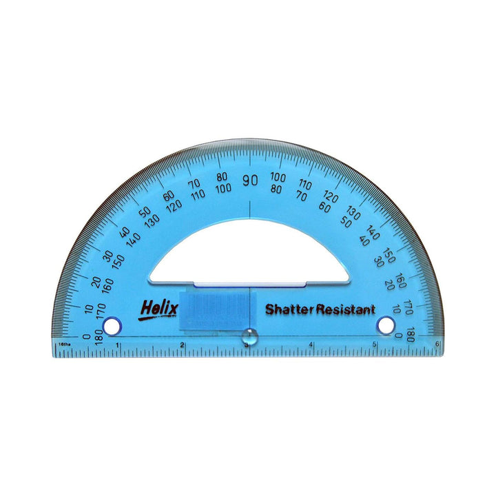 Helix Light Blue 6" Shatter Resistant Protractor